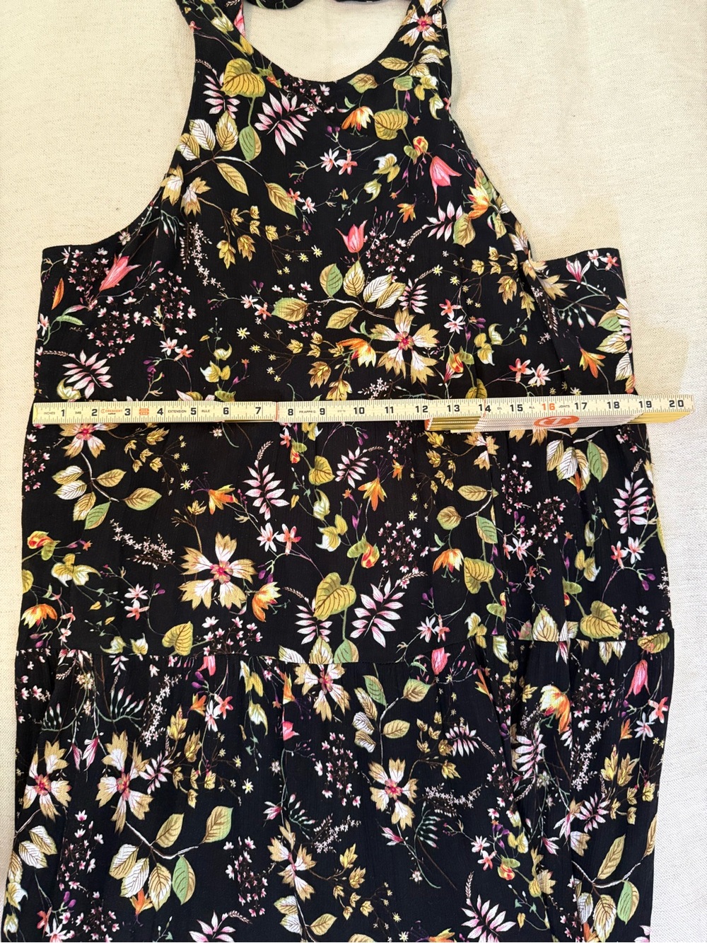 NATURAL LIFE NWT Black Floral Boho Maxi Dress, size XL. - Picture 10 of 13